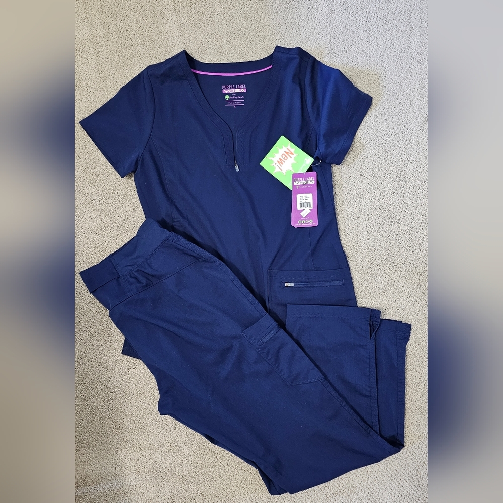 Healing hands purple label scrub set